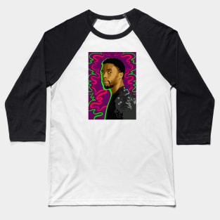 Chadwick Boseman Pop Art Portrait Baseball T-Shirt